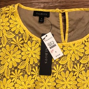 NWT Talbots yellow daisy blouse